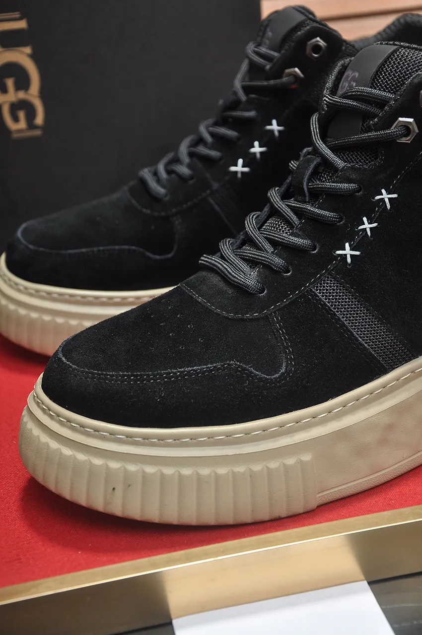 Men's shoes 💰640💶 [UGG] (full wool lining) top-end high-quality fur-in-one warm snow boots from Australia's warm luxury brand men's shoes, UGG-5877 official website synchronized, made of imported cowhide, carefully sewn...Imported rubber foam outsole (comfortable, soft, wear-resistant) The quality is really great...Exquisite workmanship, you can't put it down at first sight, available in sizes 39-44
